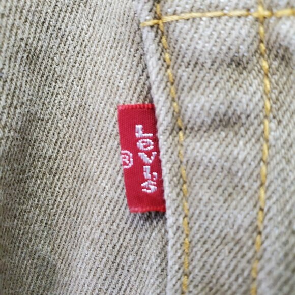 Levis Jeans Mens 34x30 Tan 505 Regular Fit 100% Cotton Made In Hong Kong - Picture 3 of 14